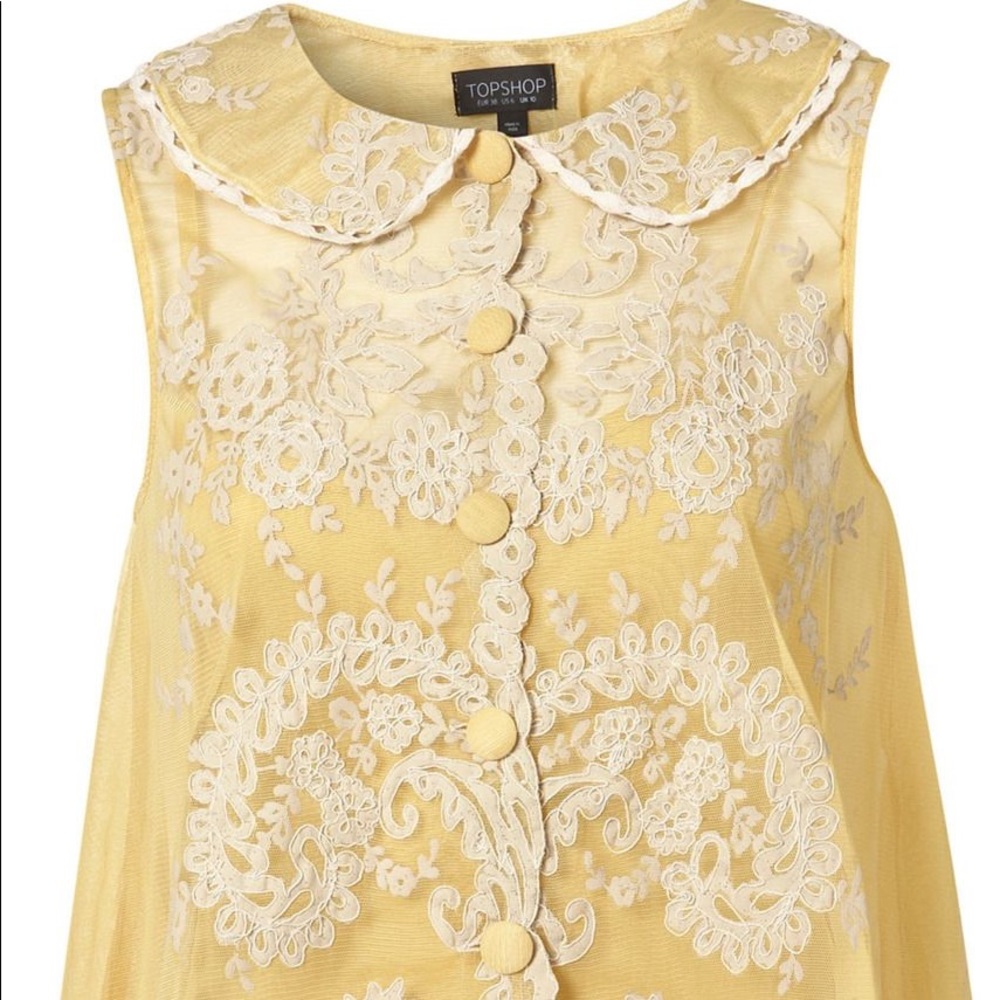 topshop peterpan collar victorian lace top